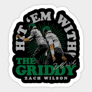 Zach Wilson New York J Griddy Celebration Sticker